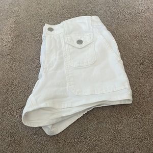 White Jean Shorts
